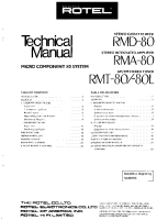 Rotel RMD-80 - Technical manual 